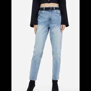 H&M Divided Womens Size 0 Loose Mom Jeans High Waist Ankle
